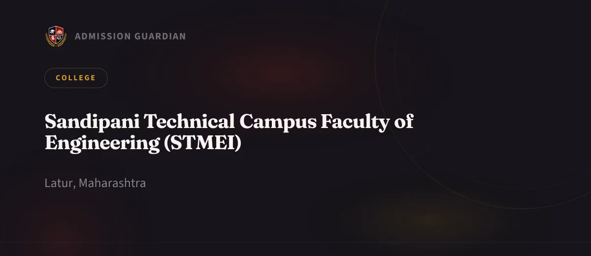 Sandipani Technical Campus Faculty of Engineering (STMEI) cover photo 1