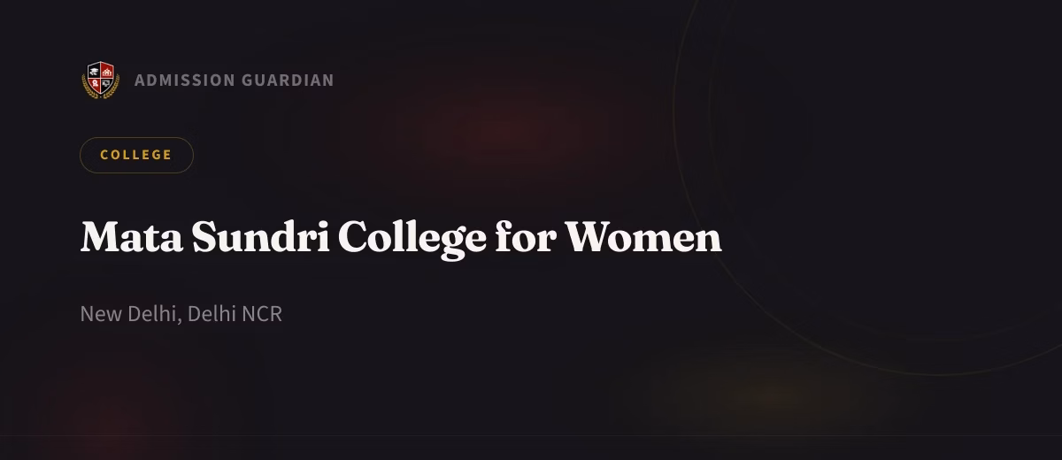 Mata Sundri College for Women cover photo 1