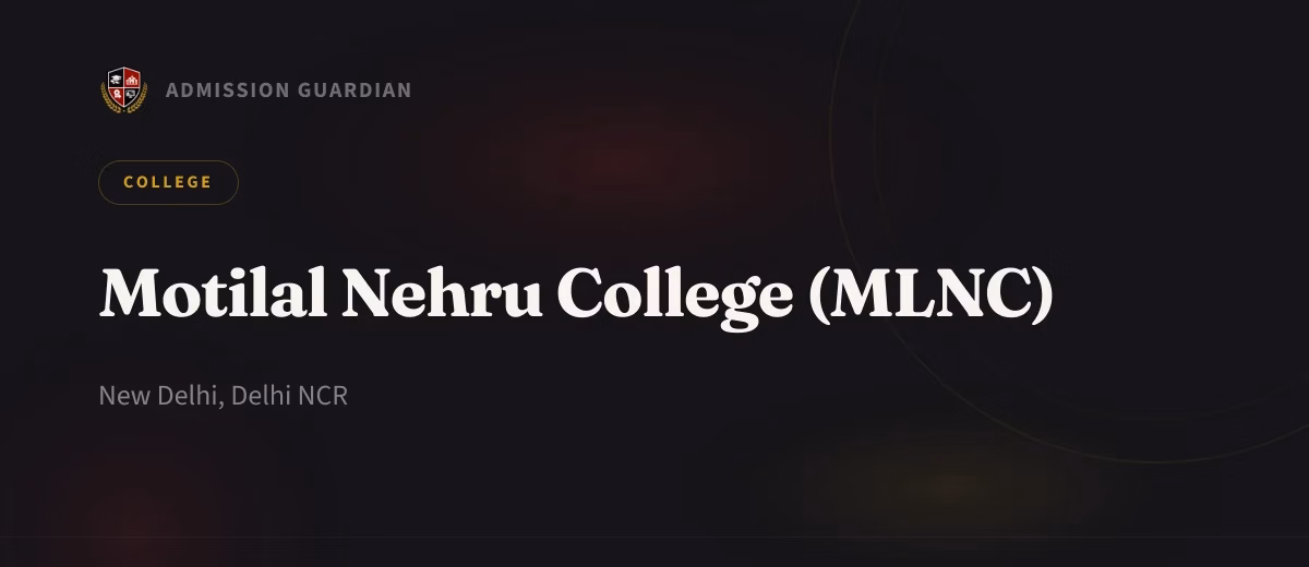 Motilal Nehru College (MLNC) cover photo 1