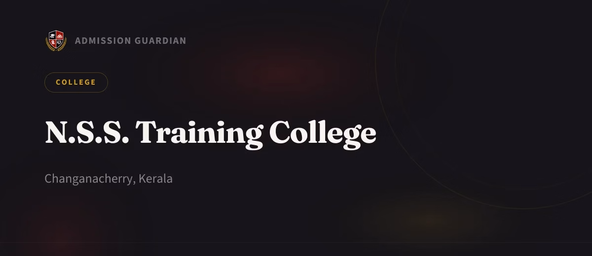 N.S.S. Training College cover photo 1