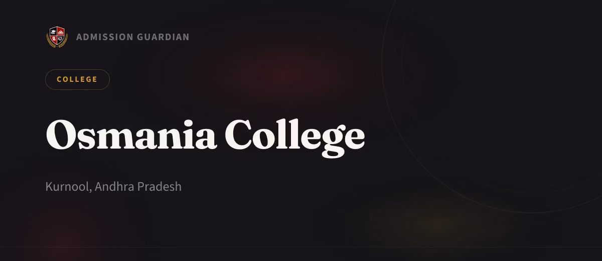 Osmania College cover photo 1