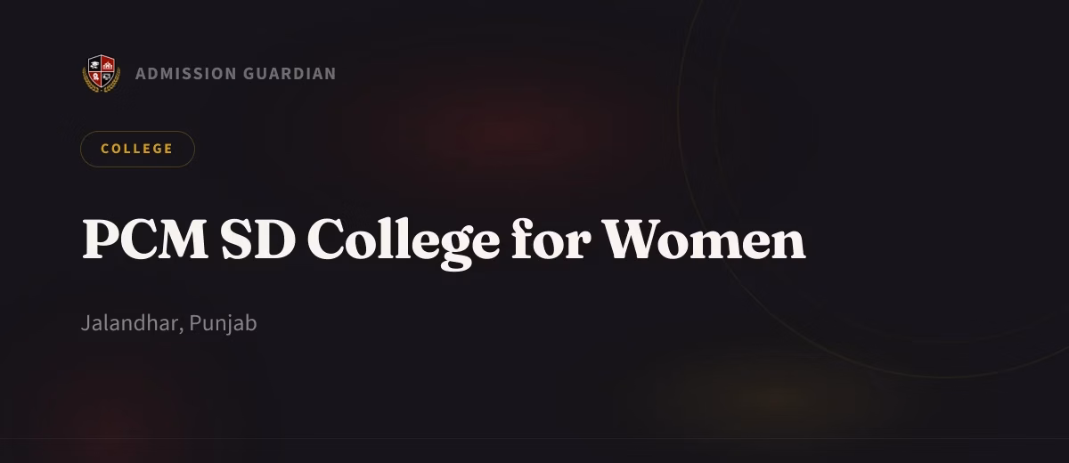 PCM SD College for Women cover photo 1