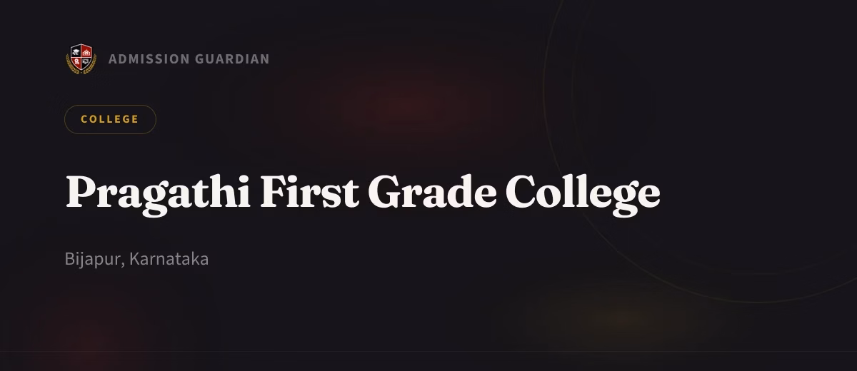 Pragathi First Grade College cover photo 1