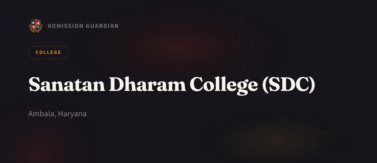Sanatan Dharam College (SDC) cover photo 1