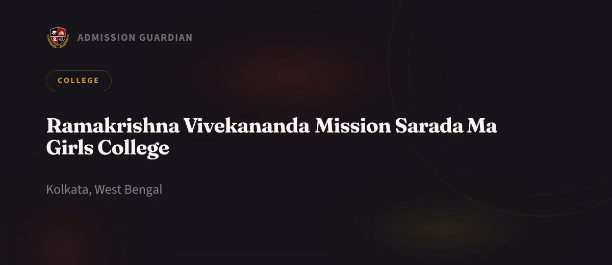 Ramakrishna Vivekananda Mission Sarada Ma Girls College cover photo 1