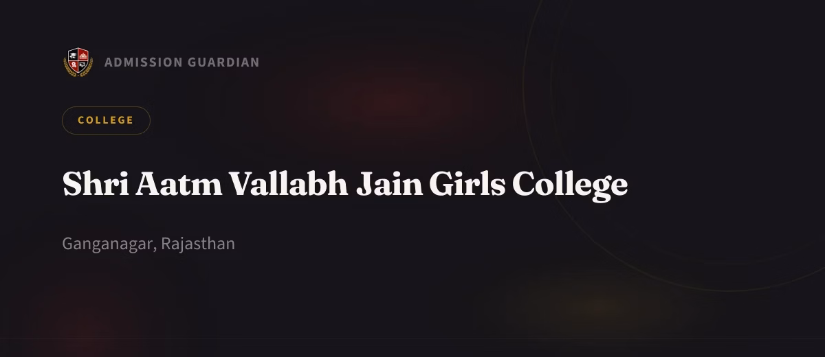 Shri Aatm Vallabh Jain Girls College cover photo 1