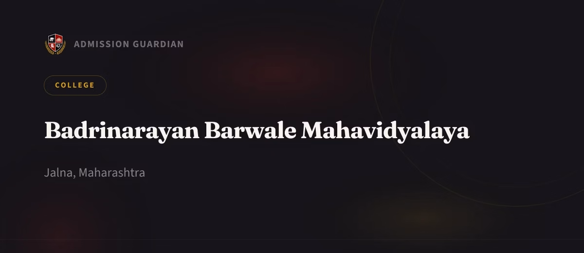 Badrinarayan Barwale Mahavidyalaya cover photo 1