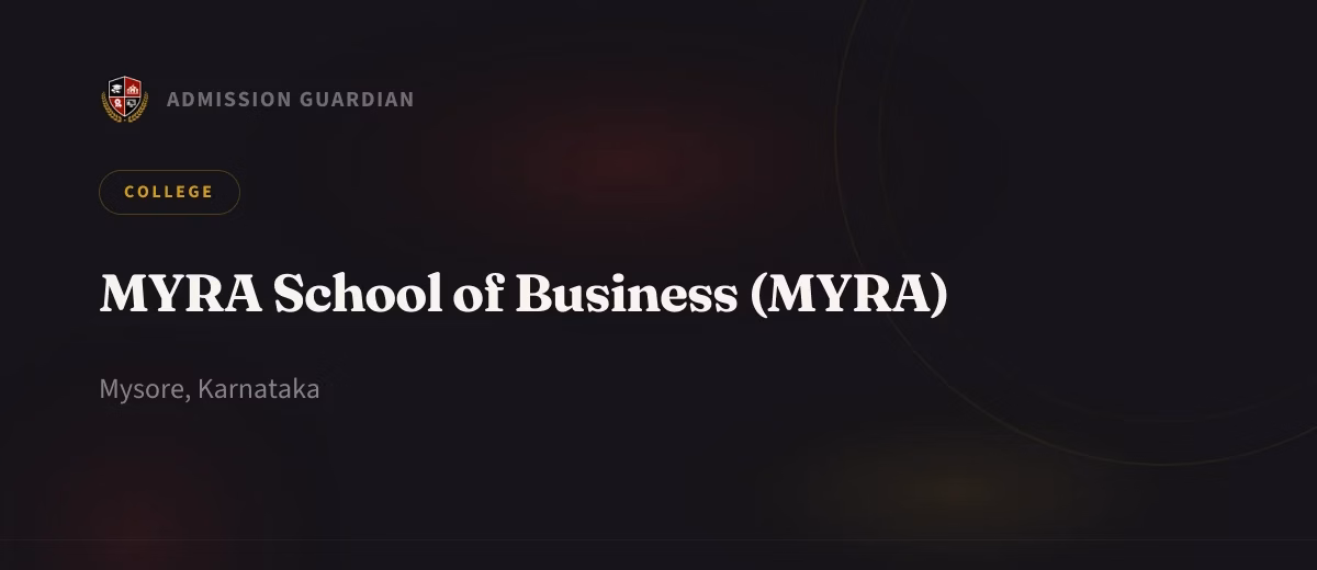 MYRA School of Business (MYRA) cover photo 1