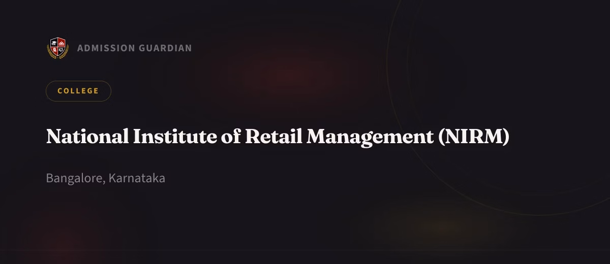 National Institute of Retail Management (NIRM) cover photo 1