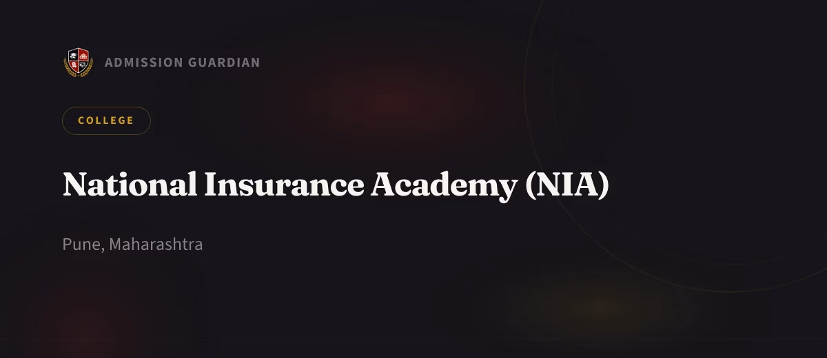 National Insurance Academy (NIA) cover photo 1