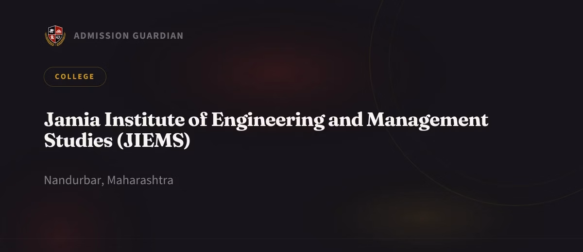 Jamia Institute of Engineering and Management Studies (JIEMS) cover photo 1