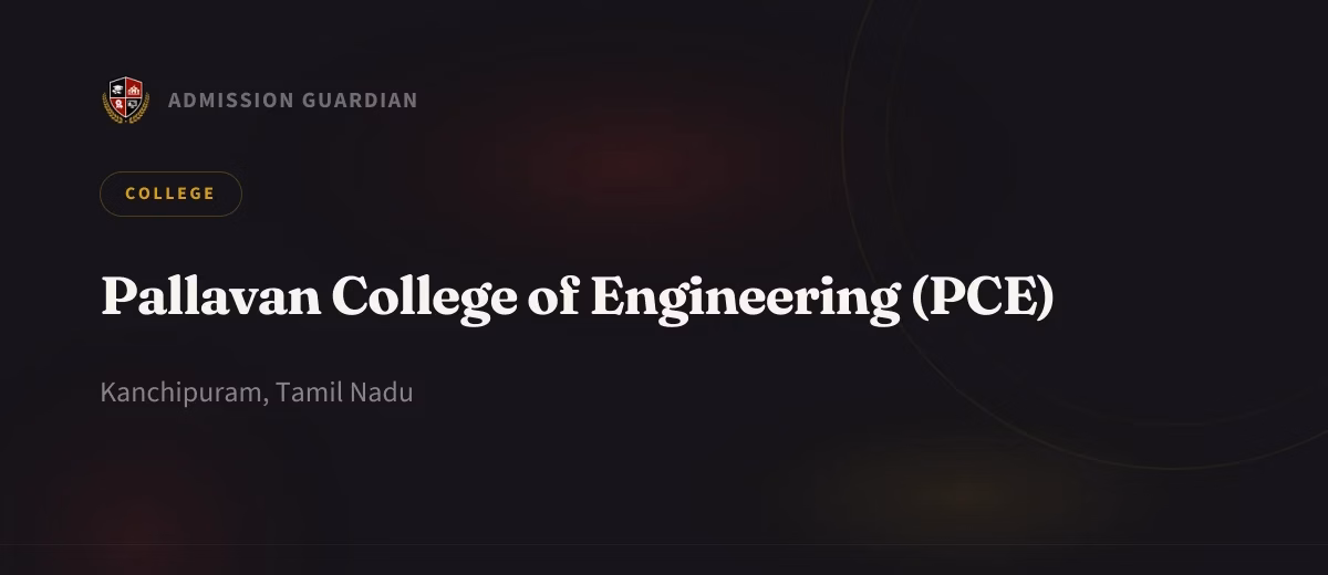 Pallavan College of Engineering (PCE) cover photo 1