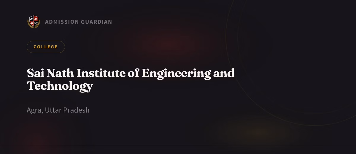 Sai Nath Institute of Engineering and Technology cover photo 1
