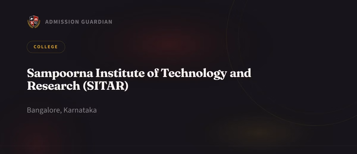 Sampoorna Institute of Technology and Research (SITAR) cover photo 1
