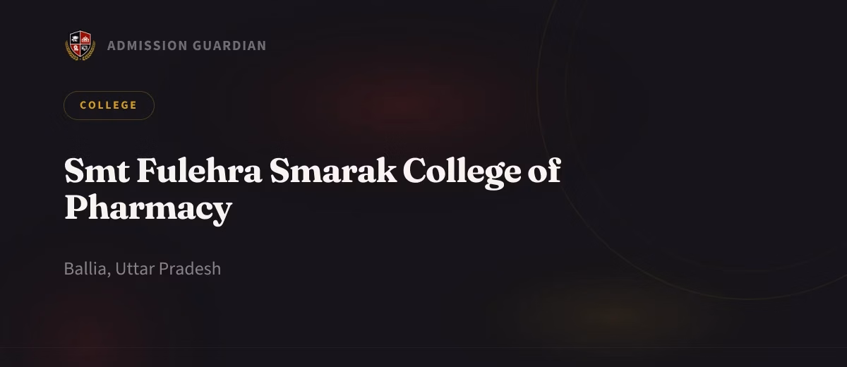 Smt Fulehra Smarak College of Pharmacy cover photo 1