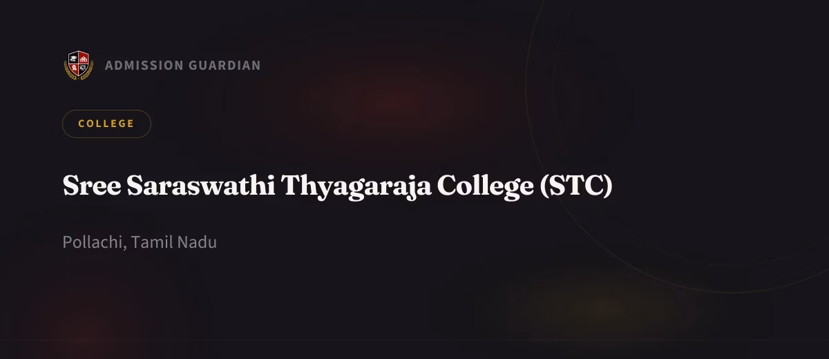 Sree Saraswathi Thyagaraja College (STC) cover photo 1