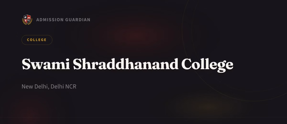 Swami Shraddhanand College cover photo 1