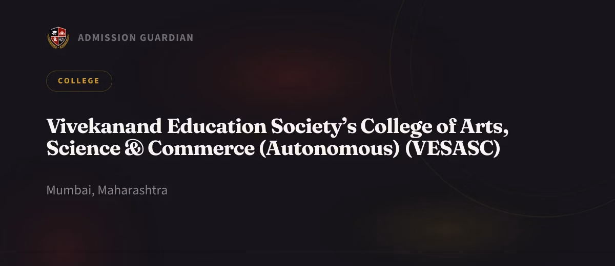 Vivekanand Education Society’s College of Arts, Science & Commerce (Autonomous) (VESASC) cover photo 1
