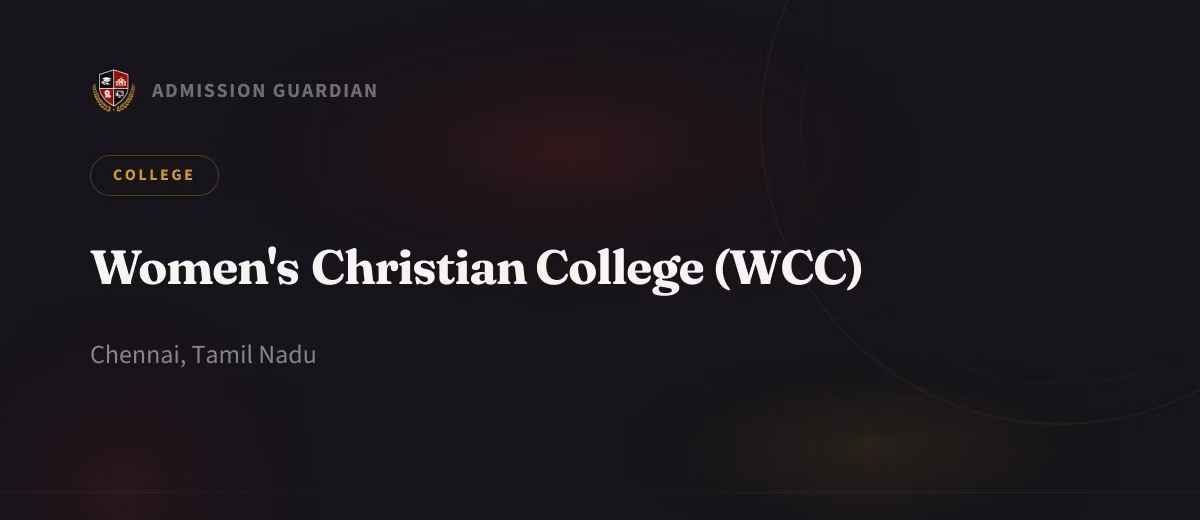 Women's Christian College (WCC) cover photo 1