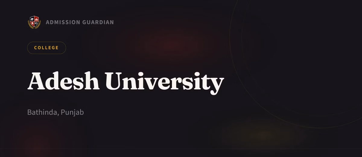 Adesh University cover photo 1