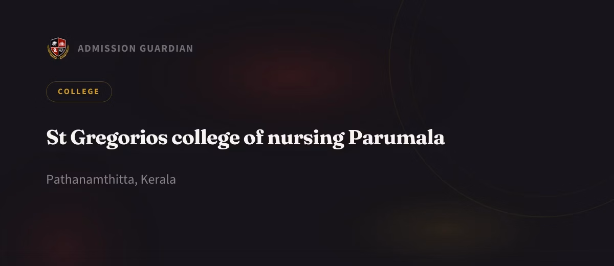 St Gregorios college of nursing Parumala cover photo 1