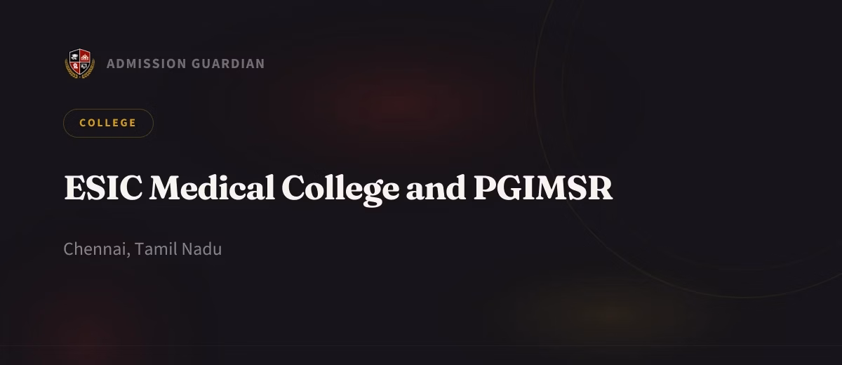 ESIC Medical College and PGIMSR cover photo 1