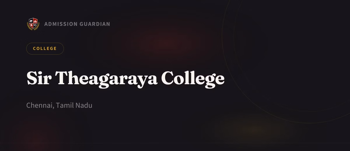 Sir Theagaraya College cover photo 1