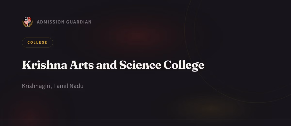 Krishna Arts and Science College cover photo 1