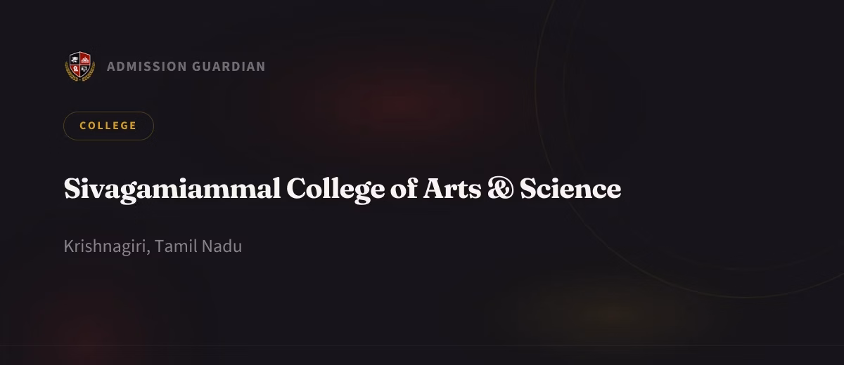 Sivagamiammal College of Arts & Science cover photo 1