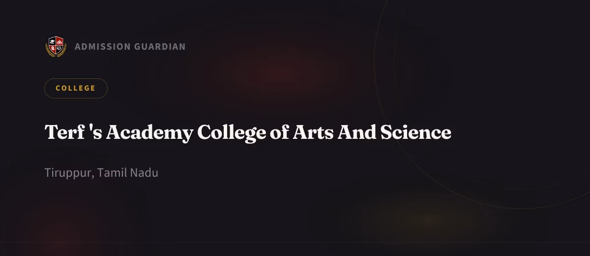 Terf 's Academy College of Arts And Science cover photo 1