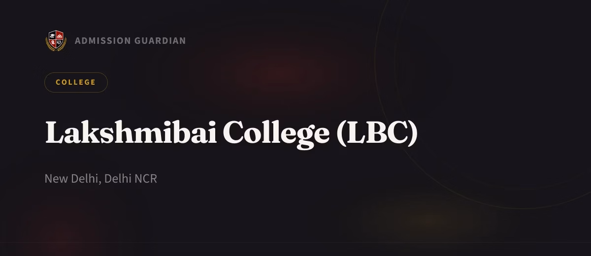 Lakshmibai College (LBC) cover photo 1