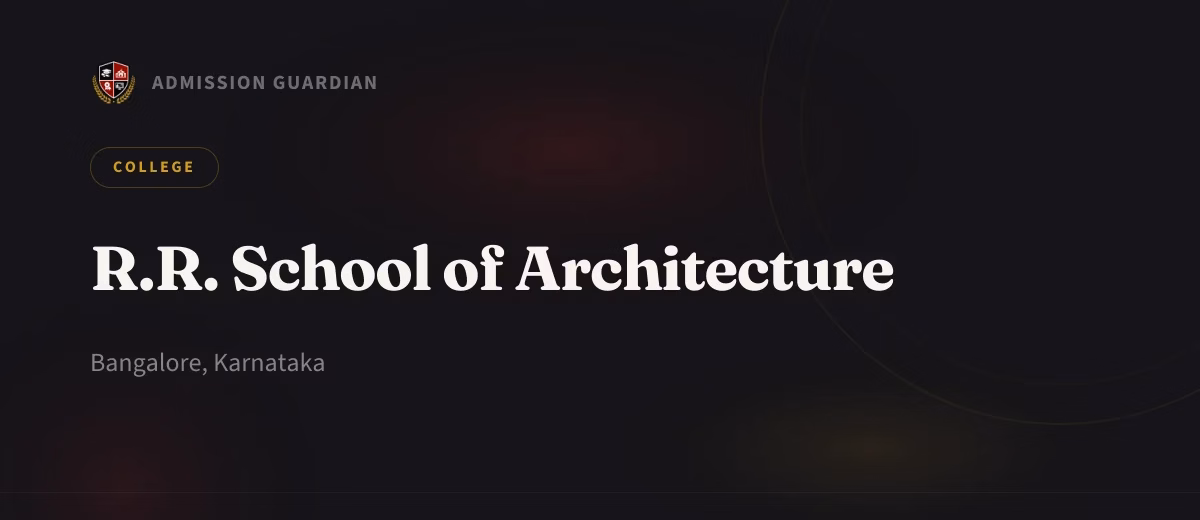 R.R. School of Architecture cover photo 1