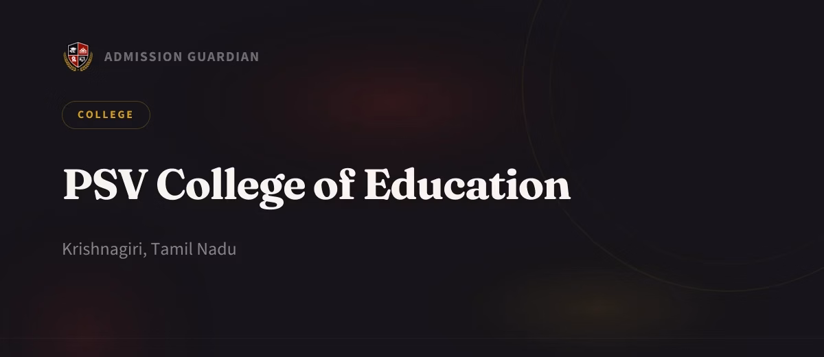 PSV College of Education cover photo 1