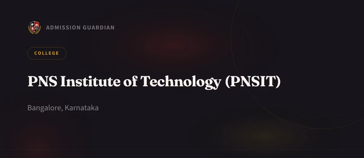 PNS Institute of Technology (PNSIT) cover photo 1