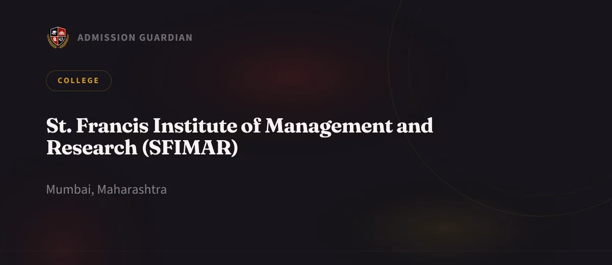 St. Francis Institute of Management and Research (SFIMAR) cover photo 1
