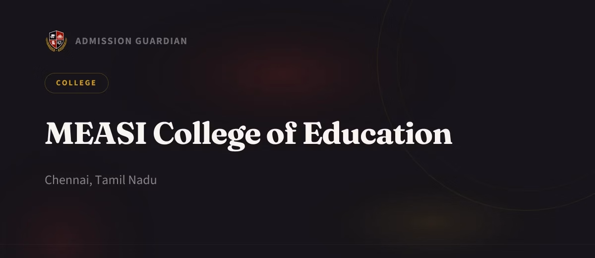 MEASI College of Education cover photo 1