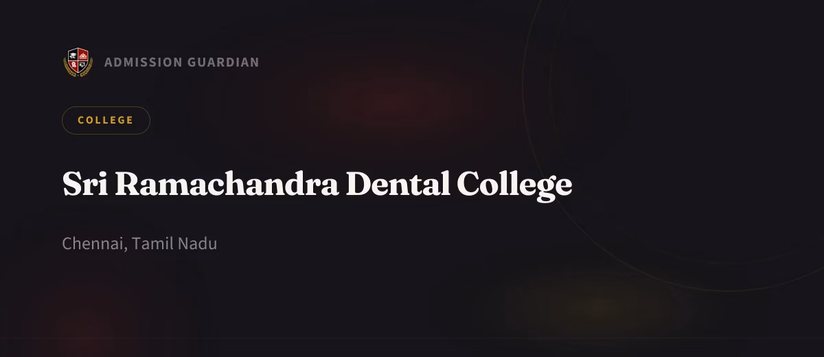 Sri Ramachandra Dental College cover photo 1