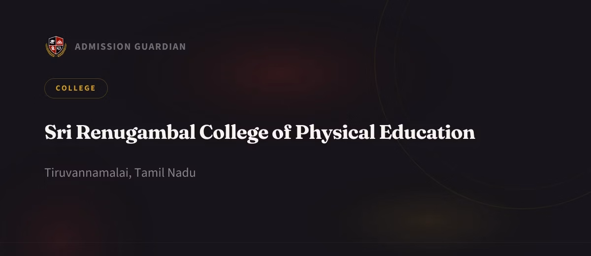 Sri Renugambal College of Physical Education cover photo 1