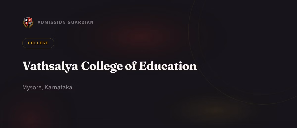 Vathsalya College of Education cover photo 1
