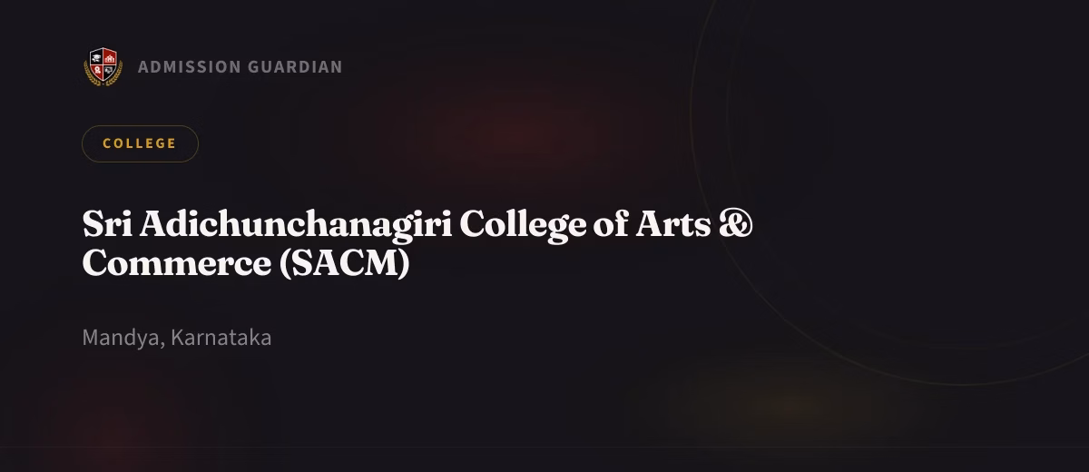 Sri Adichunchanagiri College of Arts & Commerce (SACM) cover photo 1