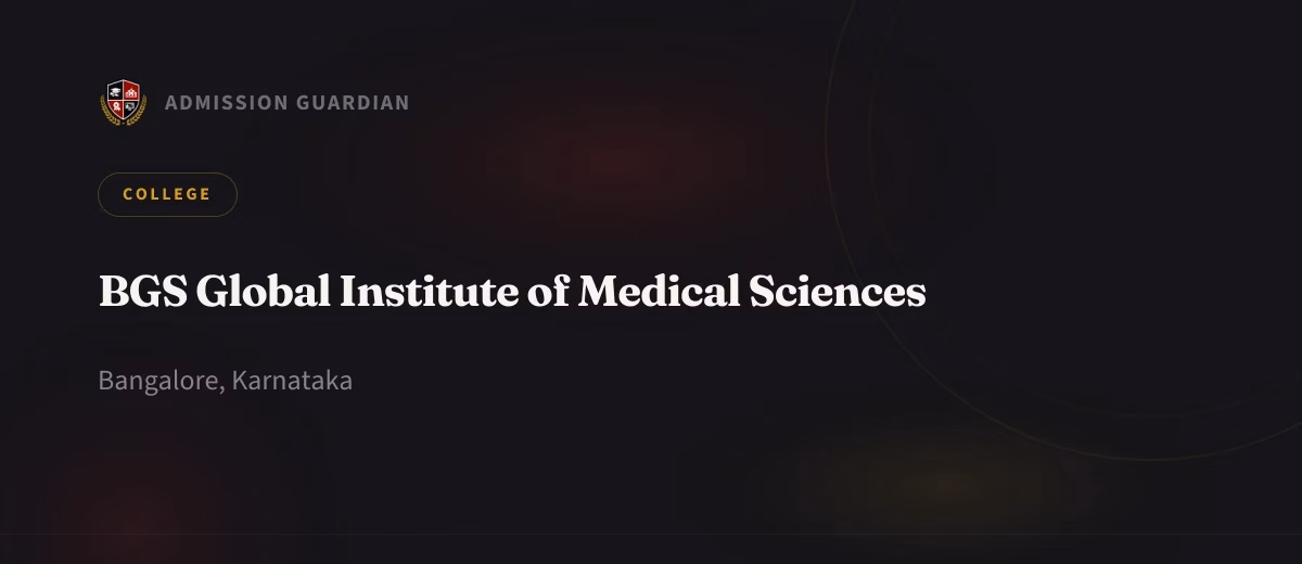 BGS Global Institute of Medical Sciences cover photo 1