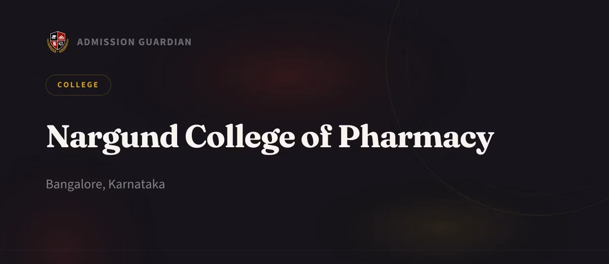 Nargund College of Pharmacy cover photo 1