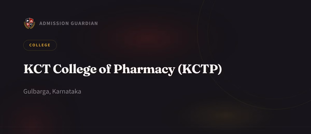KCT College of Pharmacy (KCTP) cover photo 1