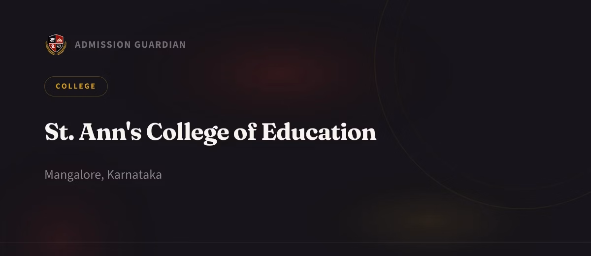 St. Ann's College of Education cover photo 1