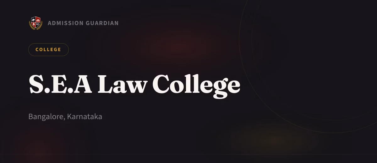 S.E.A Law College cover photo 1