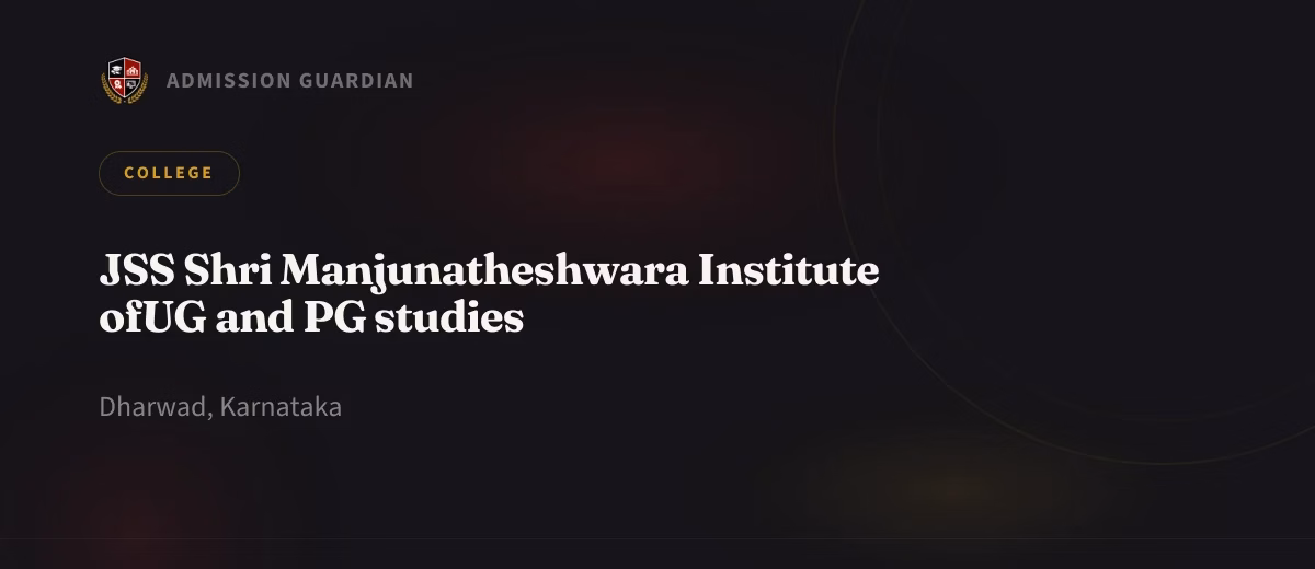 JSS Shri Manjunatheshwara Institute
of UG and PG studies cover photo 1