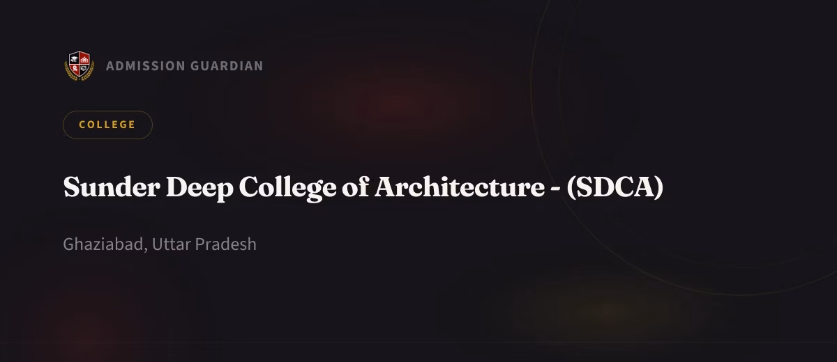 Sunder Deep College of Architecture - (SDCA) cover photo 1