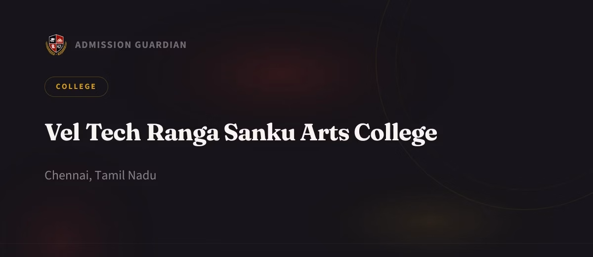 Vel Tech Ranga Sanku Arts College cover photo 1