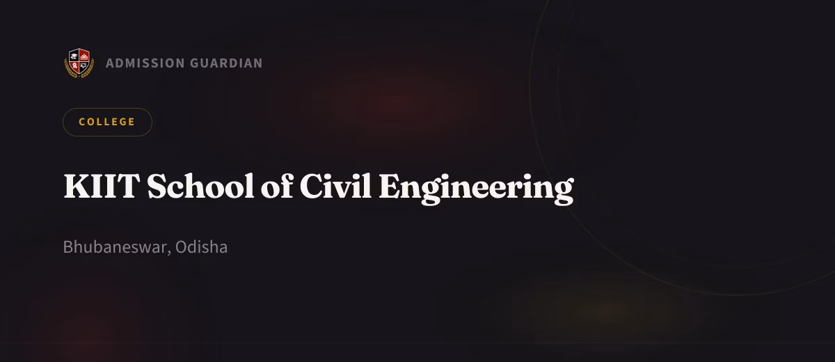 KIIT School of Civil Engineering cover photo 1