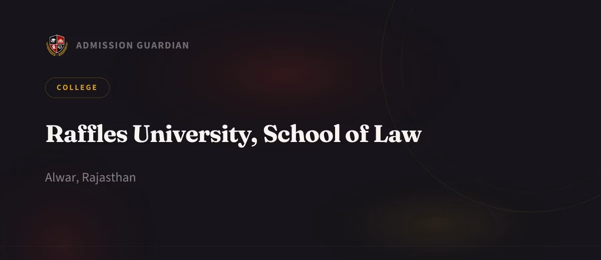 Raffles University, School of Law cover photo 1